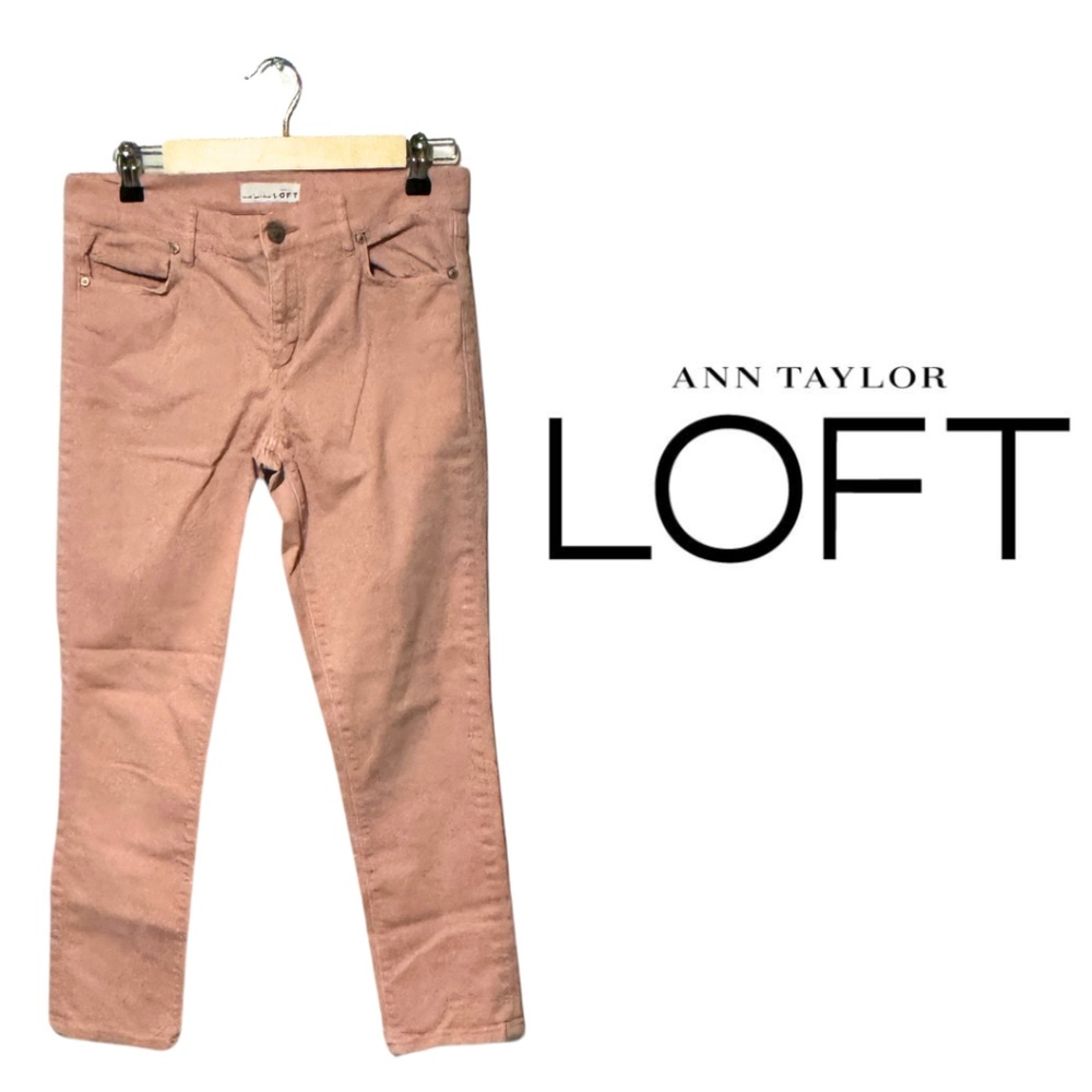 LOFT Pink Skinny Crop Pants Size 4